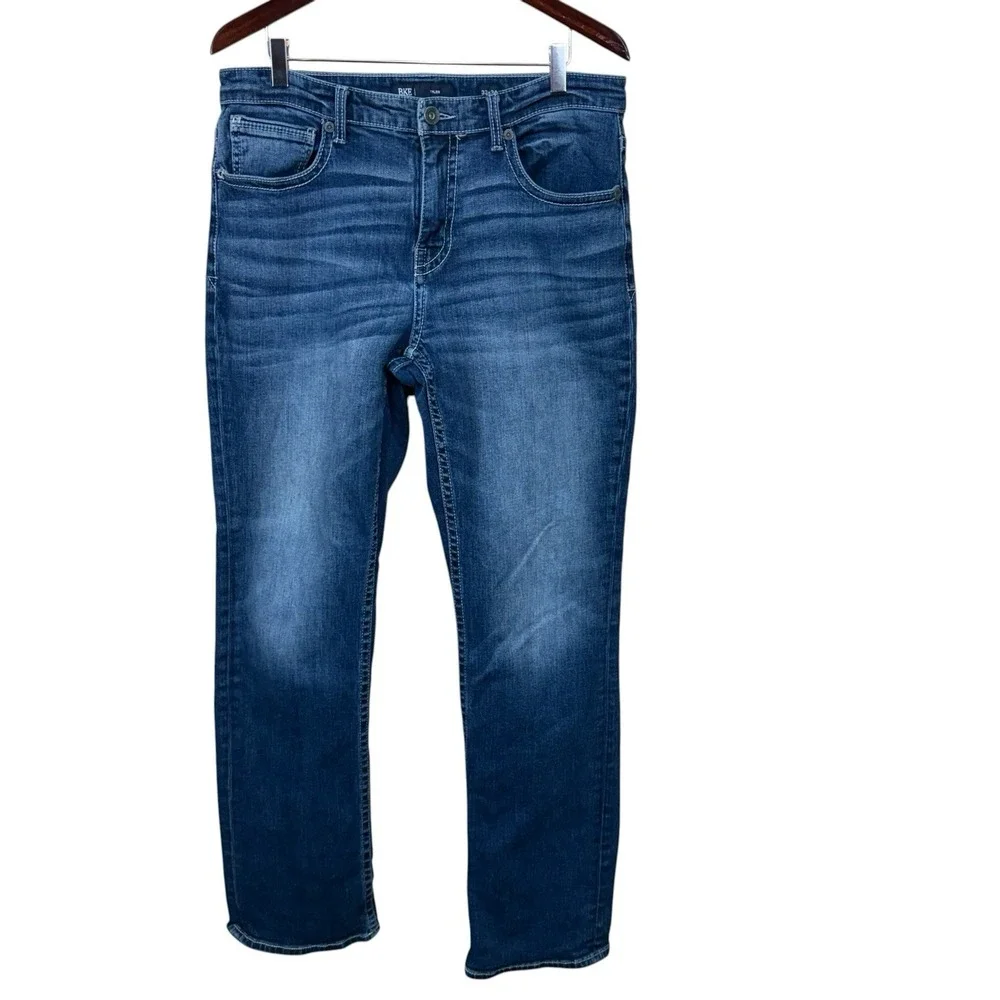 BKE Tyler Jeans Mens 34x34 (35x33 measured)Blue Straight Leg Medium Wash Stretch